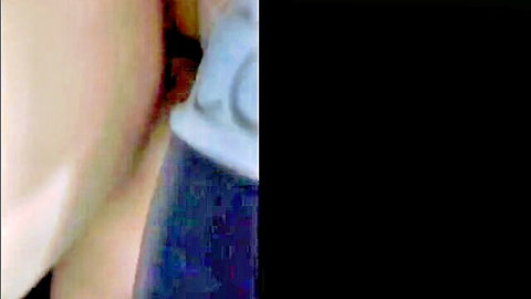 Blurry close-up of nude woman with hand on breast in mom-son incest scene