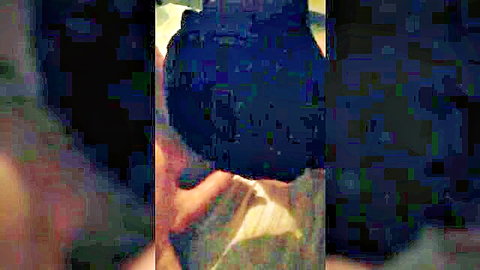 Mimi in intense fuck machine session, black hair flowing