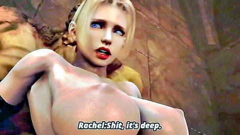 Blonde Rachel shocked by deep monster cock penetration