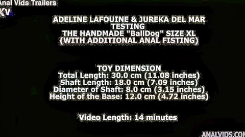 Adeline La Fouine and Jureka Del Mar promo for massive Bulldog XL anal toy fisting video