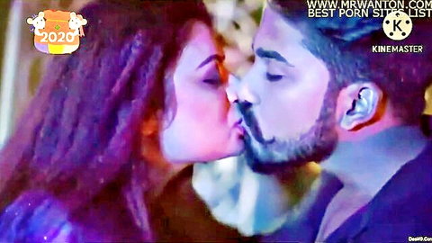 Desi Bhabhi passionately kissing her sexy partner in steamy scene