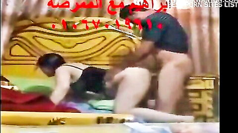 Hot Egyptian woman in doggy style sex with man behind