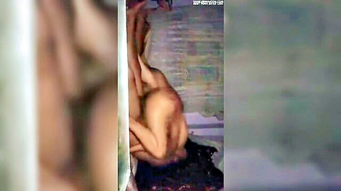 Blurry Egyptian couple in nude doggy style sex position