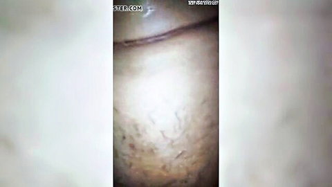 Blurry close-up of amateur wife's hairy anus during first anal penetration