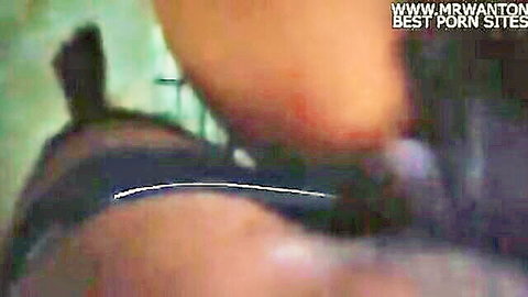 Amateur Sri Lankan woman in black stockings posing in room