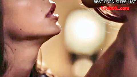 Close-up of woman licking best friend's pussy in intimate oral scene