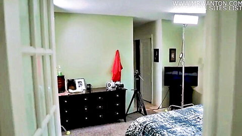 Amateur bedroom setup for mom-son incest roleplay porn video