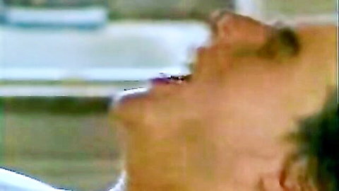 Nikki Dial blonde pornstar looking up with mouth open in ecstasy pose