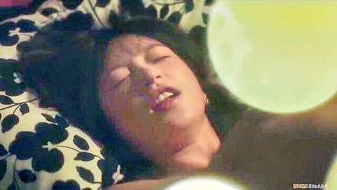 Woo Hee Bae nude in bed, ecstatic expression in Hit the Spot sex scene