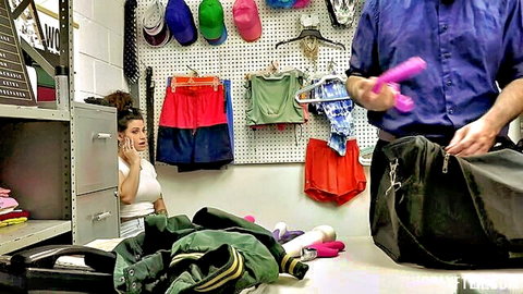 Indica Flower caught shoplifting dildo in Shoplyfter Black Friday scene
