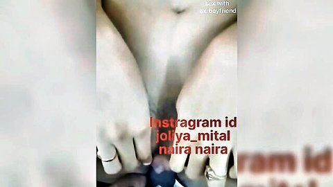 Indian model Joliya Mital Naira close-up pussy spread with boyfriend