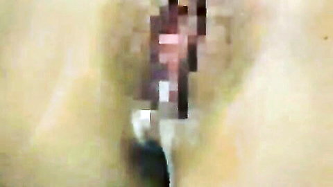 Blurry Japanese JAV bank robbery scene with Asian woman in uniform
