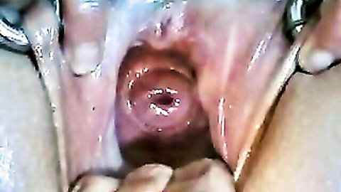 Closeup pierced pussy self-fisting masturbation intense solo play