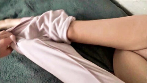 Anastasia Knight's pink top pulled up in teasing POV with Alex Adams