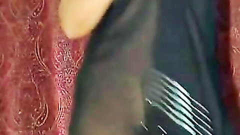 Arab babe's perfect camel toe and stunning ass in tight black pants