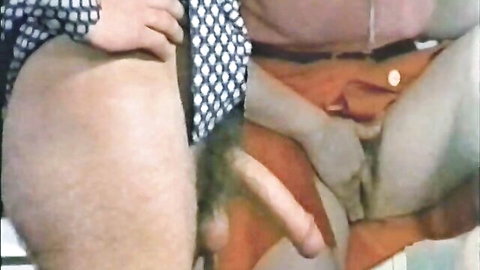 German retro erotic clip with hairy legs and passionate vaginal sex