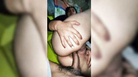 Blurry closeup of South Asian babe's big ass and hairy pussy fucked by thick cock