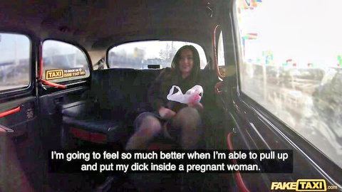 Nataly Gold as pregnant Russian in Fake Taxi POV oral scene