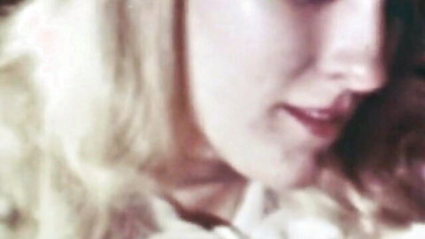 Vintage blonde Mary close-up lips in wild porn teaser