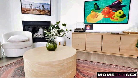Alexa Payne in Moms Teach Sex living room setup with suggestive art