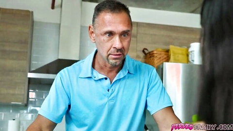 Alex Coal begs stepdad for hard spanking in taboo scene