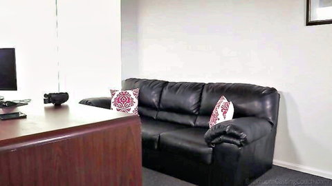 Petite Ava Eden throat fucked on casting couch