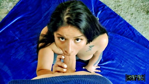 Amy Amor giving intense blowjob to Jordi El Nino Polla in Mofos