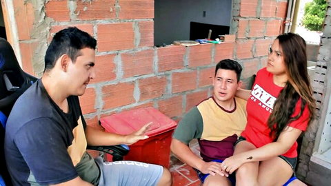 Curvy Latina MILF teases ex-girlfriend's 18yo son outdoors with thick assets