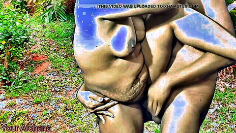 Your Archana in outdoor park sex with Hindi audio, nude couple penetration