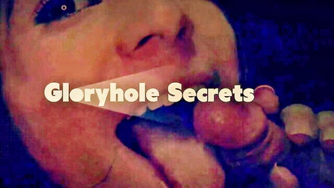 Monique Mae gags on cock at gloryhole, massive tits bouncing