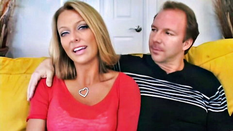 Blonde MILF Brenda James with cuckold hubby in mature tease