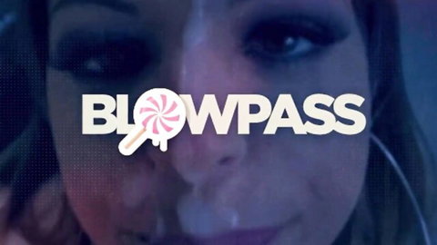 Blonde babe smiling with thick cum on lips and nose after blowjob facial