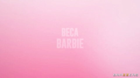 Beca Barbie Brazzers pink promo title screen with adult porn teaser vibes