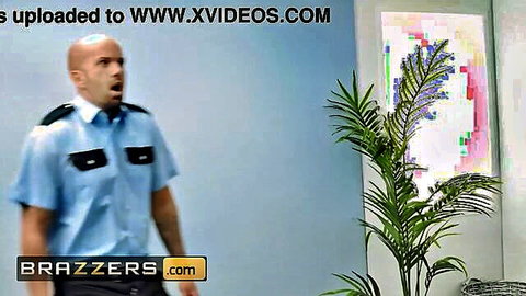 Carla Boom in steamy elevator threesome with two security guards - Brazzers