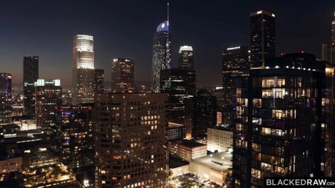 Gianna Dior & Kylie Rocket in BlackedRaw interracial orgy over LA skyline at night