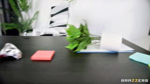 Savannah Bond in glasses and panties gets pussy and ass stretched in office