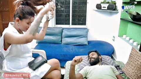Desi doctor grooming her patient in steamy roleplay