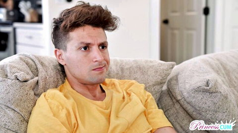 Stepbrother in yellow shirt for Lulu Chu stepsis creampie scene