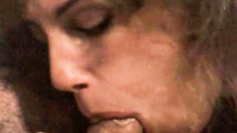 Vintage porn close-up of woman in ecstasy during anal threesome action