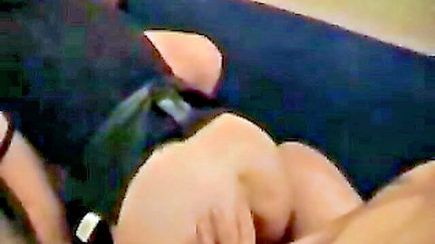 Hairy mature cougar fucked anally doggy style with massive hanging tits and exposed pussy
