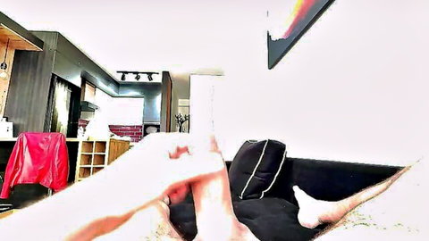 Sexy Genie cosplay anal fuck with legs spread wide on couch
