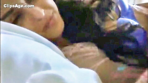 Sophia Leone stuns cuddling cat in robe before blowjob