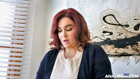 Natasha Nice in holiday anal tease, redhead MILF from AnalMom