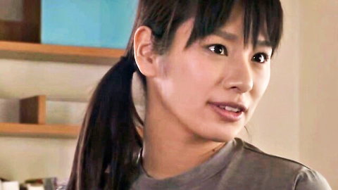 Hana Haruna seductive gaze in gray t-shirt, JAV escaped prisoner scene