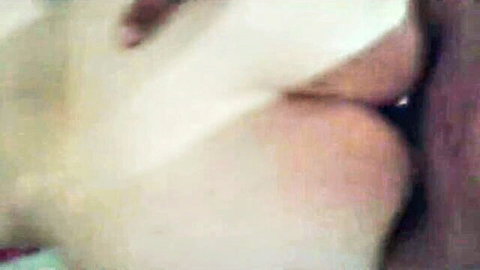 Close-up of big pale ass pussy stretched by thick dark cock in doggy style fuck