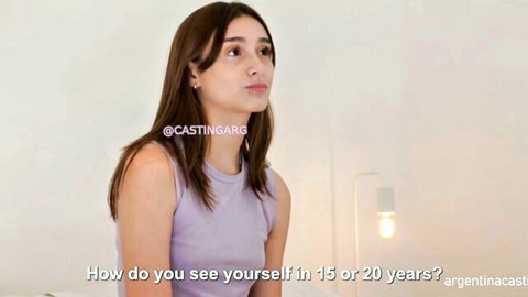 Cecilia 18 in Argentina Casting interview, young Latina pondering future