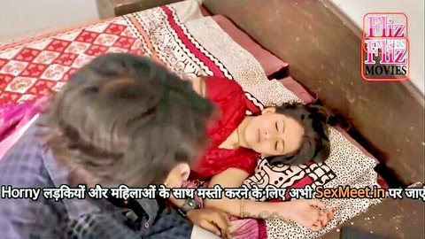 Ko Ko as Indian bhabhi in intimate embrace with lover, softcore tease