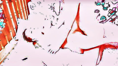 Artistic thumbnail of bent-over stepdaughter in taboo stranger encounter