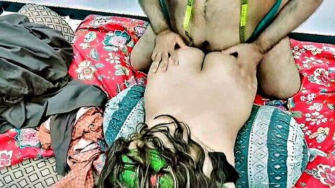 South Asian woman facesits man with pussy and ass grinding on his face