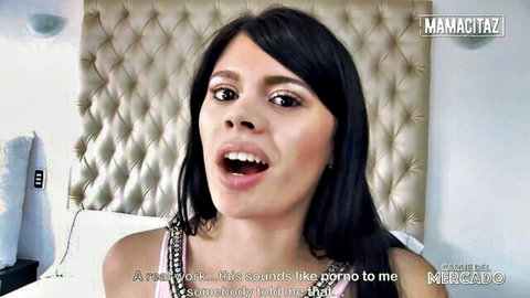 Luna Miel Latina reacting in steamy Spanish pickup porn scene